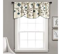 (TG. 18” x 42”,) Lush Decor Royal Garden Window Treatment Valance, Blu - NUO