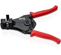 (TG. 180 mm) Knipex Pinza Spelacavi con Lame Sagomate Verniciata Nera, Rivestiti