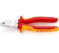 (TG. 180 mm) Knipex Pinza Universale Tipo Forte Cromata, Isolati con Manici Rive