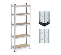 (TG. 180 x 70x 30 cm) Relaxdays Scaffale in Acciaio, HLP 180 x 70x 30 cm, 5 Ripi