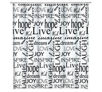 (TG. 180L x 200A cm (1 Pannelli)) Wenko Tenda da Doccia Live, in Pellicola di Pl