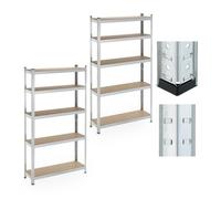 (TG. 180x100x30 cm) Relaxdays Scaffale Carichi Pesanti, Set da 2, 180x100x30 cm,
