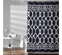 (TG. 182.9L x 182.9A cm (1 Pannelli)) Lush Decor - Tenda da doccia con bordo lab