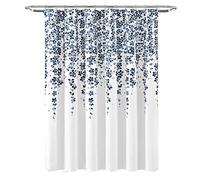 (TG. 182.9L x 182.9A cm (1 Pannelli)) Lush Decor Tenda da doccia con motivo flor