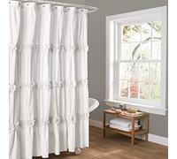 (TG. 182.9L x 182.9A cm (1 Pannelli)) Lush Decor Tenda da doccia con motivo flor