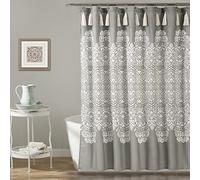 (TG. 182.9L x 182.9A cm (1 Pannelli)) Lush Decor Tenda da doccia in tessuto boh