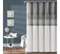 (TG. 182.9L x 182.9A cm (1 Pannelli)) Lush Decor Tenda da doccia Night Sky, poli
