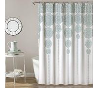 (TG. 182.9L x 182.9A cm (1 Pannelli)) Lush Decor Tenda Doccia, Blu, 182,9 x 182,