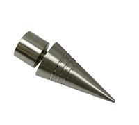 (TG. 18x10x0.1 cm) Gardinia 10011164 Terminale a Punta per Asta, Metallo, Acciai