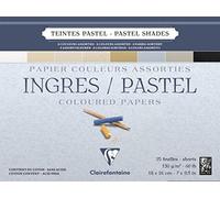 (TG. 18x24) Clairefontaine 96486C Blocco Ingres-Pastel, 18 x 24 cm, 25 Fogli, As