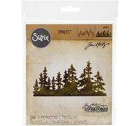 (TG. 19.1x14.4x0.4 cm) Sizzix 661604 Fustella Thinlits Tree Line di Tim Holtz, A