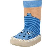 (TG. 19/22 EU) Playshoes Scarpe a Calzino con Suola Antiscivolo - Ippopotamo Pan