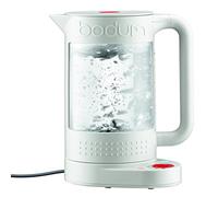 (TG. 19.5x23x26.5 cm) Bodum Bistro bollitore Elettrico 1,1 L Trasparente, Bianco