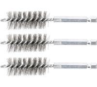 (TG. 19 mm) BGS 3078-19-S | Spazzola in acciaio | 3 pezzi | 19 mm | Attacco esag