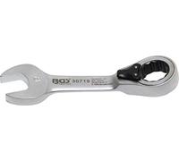 (TG. 19 mm) BGS - Chiave combinata a cricchetto, corta, 19 mm, 1 pezzi, 30719 -
