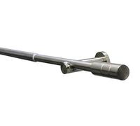 (TG. 190-340 cm) Gardinia Bastoni e binari per Tende, Effetto Acciaio Inox, 190-
