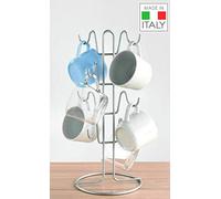 (TG. 19x44 cm) Metaltex Albero Porta Tazze, Grigio Metallizzato, 19x44 cm - NUOV