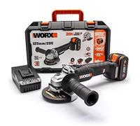 (TG. 1bat 4.0Ah) Smerigliatrice Brushless a batteria 125 mm 20 V Worx | PowerSha