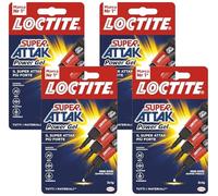 (TG. 1gx3 (Confezione da 4)) Loctite Super Attak Power Flex MINI TRIO GEL, Colla