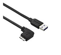 StarTech.com Cavo USB 3.0 Tipo a a Micro B Slim, Connetore USB3.0 a a Micro B Slim ad Angolo Sinistro Gen 1, 5 Gbps, 1 m