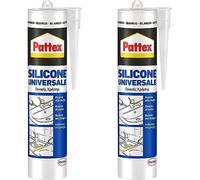 (TG. 1x280 ml (Confezione da 2)) PATTEX Silicone Universale Bianco per Bagno, Cu