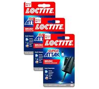 (TG. 1x5 g (Confezione da 3)) Loctite Super Attak Brush, Colla Liquida Trasparen