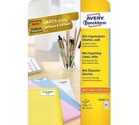 (TG. 2.100 Stück, 46 x 11,1 mm) Avery Zweckform-Etichette, 46 x 11,1 mm, colore
