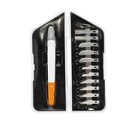 (TG. 2.4 X 14.5 X 20.1 Cm) Fiskars Taglierino di precisione a bisturi, Set da 13