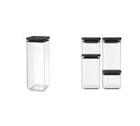 (TG. 2.5 l / 2 x 0.7 l + 2 x 1.6 l) Brabantia Tasty+ Barattolo, Plastica, Dark G