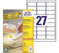 (TG. 2,700 Etiketten, 63,5 x 29,6 mm) Avery L4737REV-100 Rettangolo con angoli a