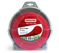 (TG. 2.7mm x 70m - RED) Oregon Filo per decespugliatore rotondo per tagliabordi,