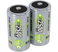 (TG. 2 Batterie) ANSMANN 2x Batterie ricaricabili stilo Baby C - 2500 mAh 1,2 V