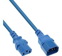 (TG. 2 metri) InLine® Prolunga per apparecchi a freddo, C13 a C14, blu, 2 m - N