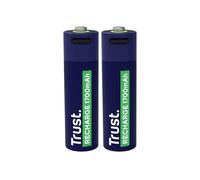 (TG. 2 Pezzi) Trust Pile Ricaricabili AA USB-C 2 Pezzi, Batterie AA Porta USB-C