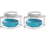 (TG. 2 PIANI (Confezione da 2)) Metaltex Boxe mensola angolare, Filo Ferro, Bian