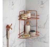 (TG. 2 PIANI) Metaltex serie Reflex Copper - Mensola angolare 2 piani - (403513)