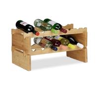 (TG. 2 piani) Relaxdays Scaffale Porta, Rastrelliera per Bottiglie di Vino, Cant