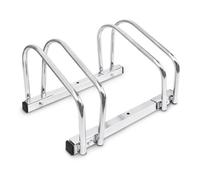 (TG. 2 Posti) Relaxdays Rastrelliera Portabicicletta, 2 Posti, Argento - NUOVO