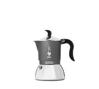 (TG. 2 Tazze) Bialetti Fiammetta Induction Caffettiera, Aluminium, Steel, Grigio