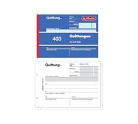 (TG. 2 x 50 Blatt) Herlitz, 886606, blocchetto per ricevute, formato A6, 50 fogl