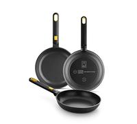 (TG. 20.24 y 28 cm) BRA Daily Pro | Set di 3 padelle in alluminio pressofuso 20-