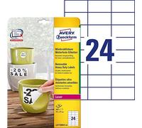 (TG. 20 Blatt) Avery Zweckform etichetta 70 X 37 mm resistente agli agenti atmos
