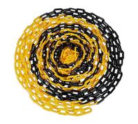 (TG. 20 m) Relaxdays 20 m Catena Plastica Nera e Gialla, Barriera Parcheggio, Se