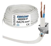(TG. 20 Meter) EBROM Tubo flessibile in plastica rotondo, cavo LED, cavo di alim