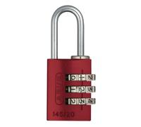 (TG. 20 mm) ABUS 465697-145/20_ROJO_B Candado aluminio combinacion 20 mm 3 dígi