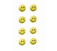 (TG. 20 mm) 'Franken hm20s/8 magneti Motiv Happy " 20 mm gelb, 8 Pezzi - NUOVO