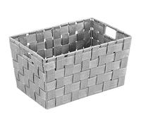 (TG. 20 x 30.5 x 15 cm) Wenko 22791100 Adria Cestino portaoggetti Taglia S Grigi