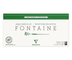 (TG. 20 x 40 cm, 300 g, 15 Sheets) Clairefontaine 96438C - Blocco incollato su 4