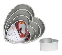 (TG. 20 x 7.5 cm) Decora Teglia Professionale Cuore, Alluminio, Argento, 20 x 7.