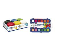 (TG. 200 ml (Confezione da 6)) Giotto Barattoli Colori A Dita 6 X 200Ml & Acquer